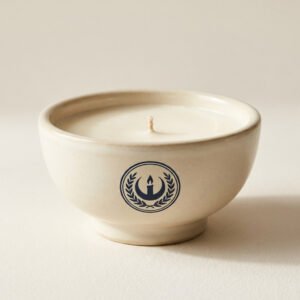 Stoneware Candle Coupe