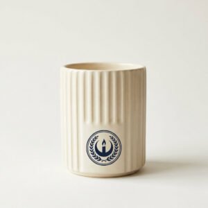 Ribbed Ceramic Vessel